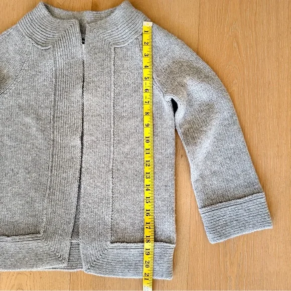 J. Crew Heather Light Gray Women's 3/4 Sleeve Cardigan - XS - Picture 4 of 6
